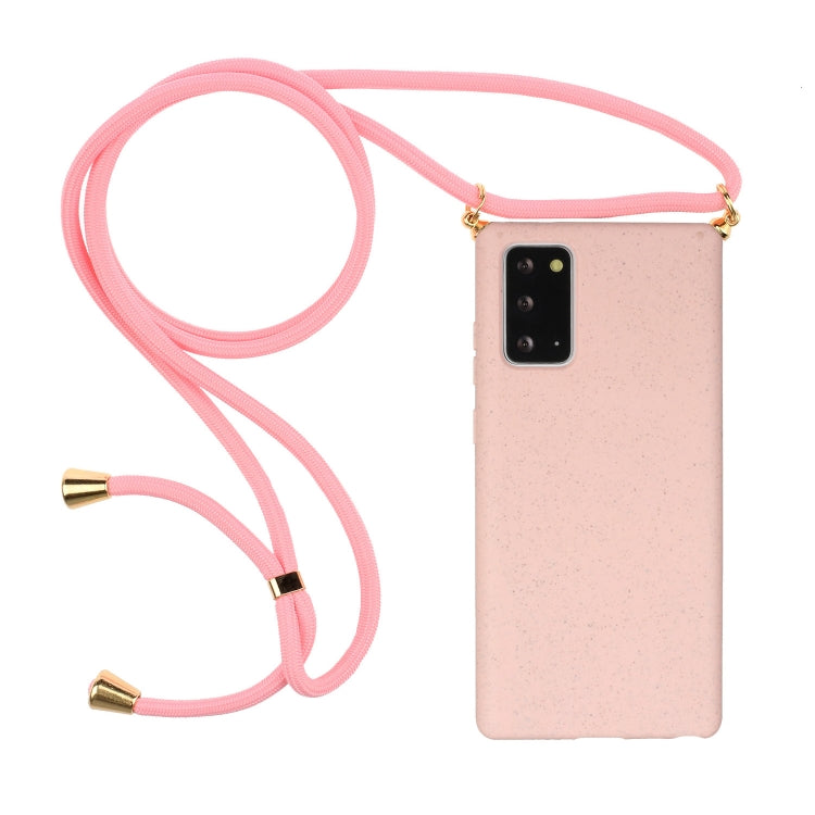 Wheat Straw Material + TPU Protective Case with Lanyard, For Huawei P40, For Huawei P40 Lite, For Huawei P40 Pro, For Samsung Galaxy Note20, For Samsung Galaxy Note20 Ultra