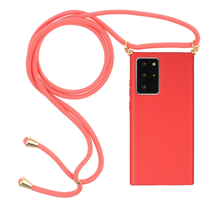 Wheat Straw Material + TPU Protective Case with Lanyard, For Huawei P40, For Huawei P40 Lite, For Huawei P40 Pro, For Samsung Galaxy Note20, For Samsung Galaxy Note20 Ultra