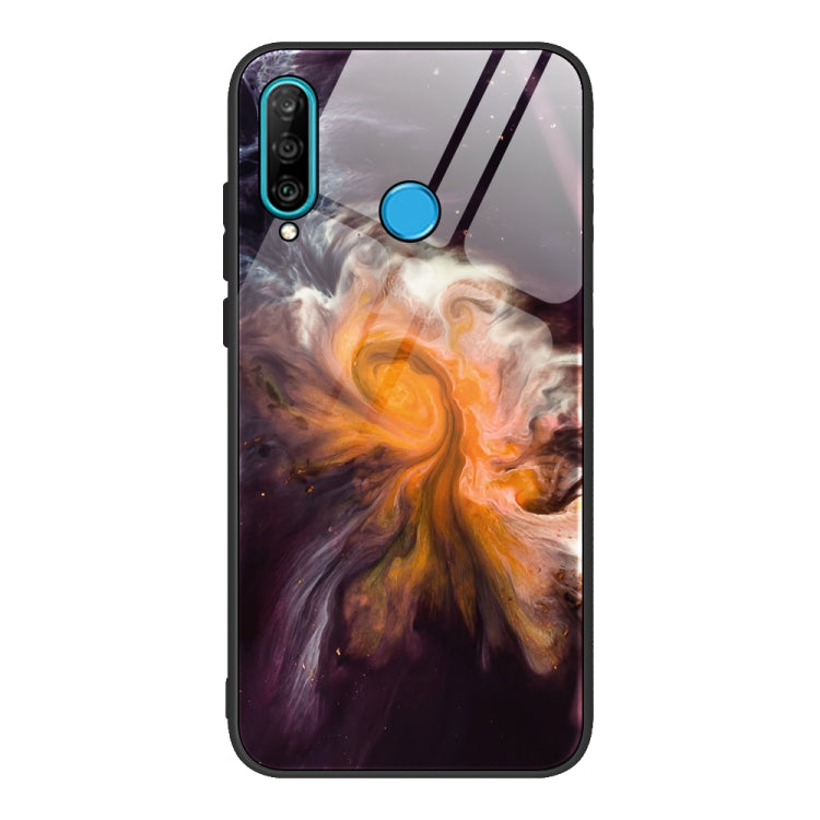 Marble Pattern Glass Protective Case, For Huawei P30 lite / nova 4e, For Huawei P30 Pro, For Huawei Y9 Prime (2019) / P Smart Z