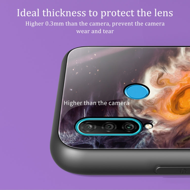 Marble Pattern Glass Protective Case, For Huawei P30 lite / nova 4e, For Huawei P30 Pro, For Huawei Y9 Prime (2019) / P Smart Z