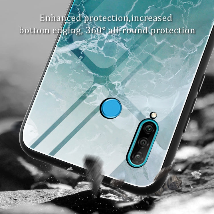 Marble Pattern Glass Protective Case, For Huawei P30 lite / nova 4e, For Huawei P30 Pro, For Huawei Y9 Prime (2019) / P Smart Z