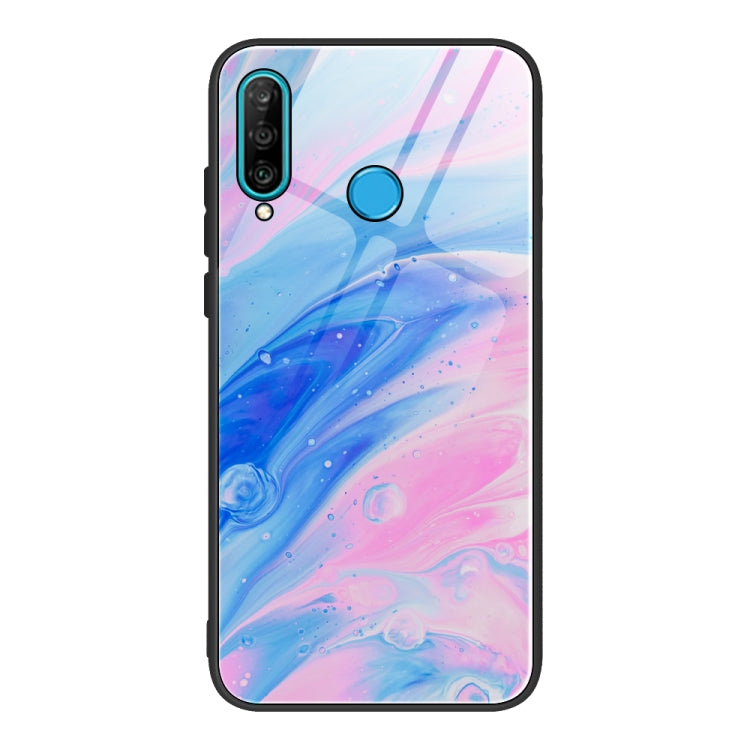 Marble Pattern Glass Protective Case, For Huawei P30 lite / nova 4e, For Huawei P30 Pro, For Huawei Y9 Prime (2019) / P Smart Z
