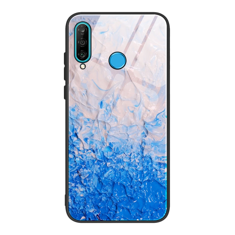 Marble Pattern Glass Protective Case, For Huawei P30 lite / nova 4e, For Huawei P30 Pro, For Huawei Y9 Prime (2019) / P Smart Z