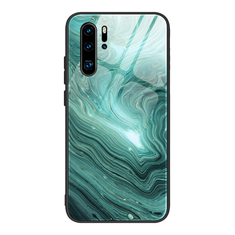 Marble Pattern Glass Protective Case, For Huawei P30 lite / nova 4e, For Huawei P30 Pro, For Huawei Y9 Prime (2019) / P Smart Z