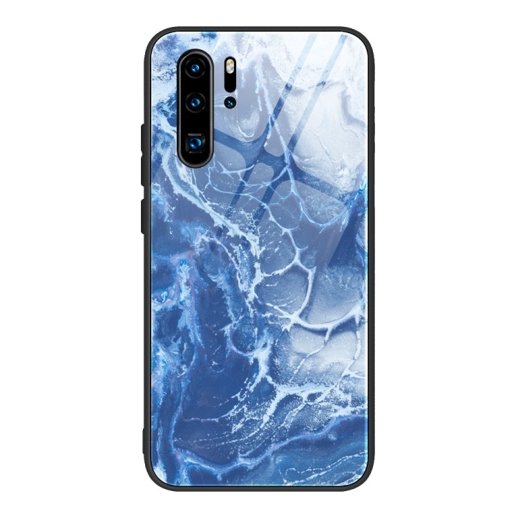 Marble Pattern Glass Protective Case, For Huawei P30 lite / nova 4e, For Huawei P30 Pro, For Huawei Y9 Prime (2019) / P Smart Z