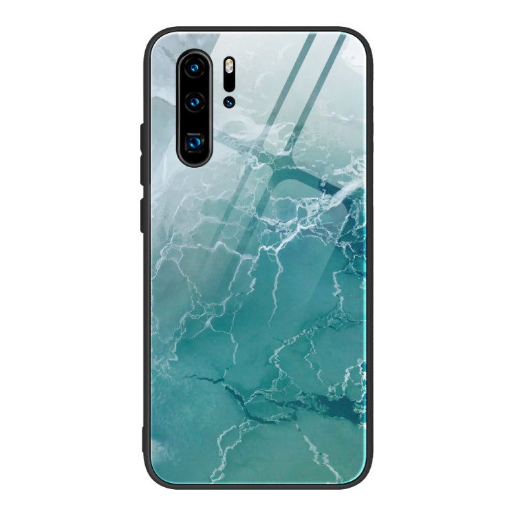 Marble Pattern Glass Protective Case, For Huawei P30 lite / nova 4e, For Huawei P30 Pro, For Huawei Y9 Prime (2019) / P Smart Z