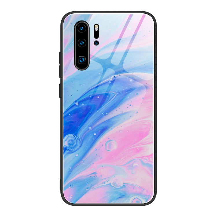 Marble Pattern Glass Protective Case, For Huawei P30 lite / nova 4e, For Huawei P30 Pro, For Huawei Y9 Prime (2019) / P Smart Z