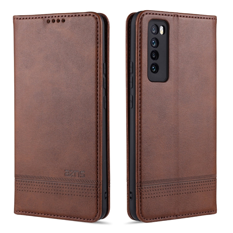 AZNS Magnetic Calf Texture Horizontal Flip Leather Case with Card Slots & Holder & Wallet, For Huawei Nova 7 SE, For Huawei Nova 7, For Huawei Enjoy 20, For Huawei Maimang 9, For Huawei Honor X10, For OPPO A9 (2020), For OPPO A31 / A8������������������...
