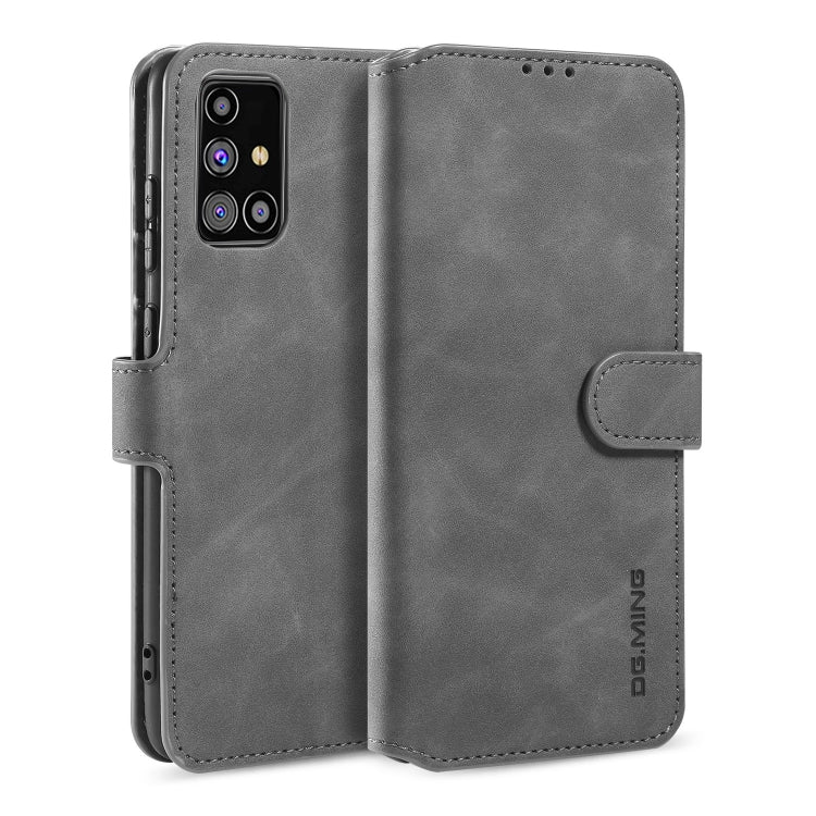 DG.MING Retro Oil Side Horizontal Flip Case with Holder & Card Slots & Wallet, For Samsung Galaxy M31s, For Samsung Galaxy S20 FE