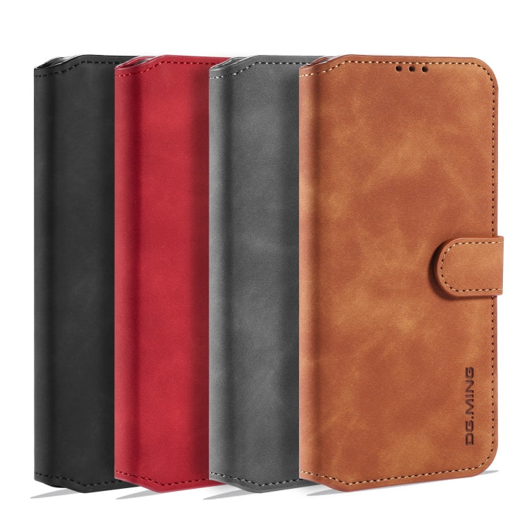 DG.MING Retro Oil Side Horizontal Flip Case with Holder & Card Slots & Wallet, For Samsung Galaxy M31s, For Samsung Galaxy S20 FE