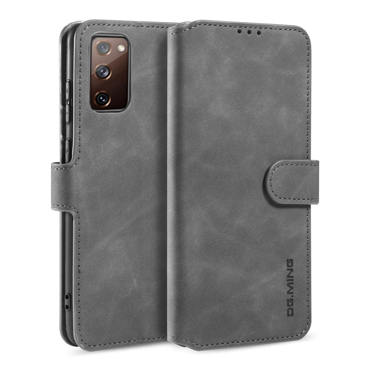 DG.MING Retro Oil Side Horizontal Flip Case with Holder & Card Slots & Wallet, For Samsung Galaxy M31s, For Samsung Galaxy S20 FE