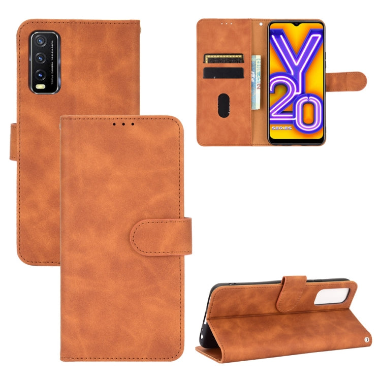 Solid Color Skin Feel Magnetic Buckle Horizontal Flip Calf Texture PU Leather Case with Holder & Card Slots & Wallet, For OPPO Realme V3, For OPPO Realme X7, For Samsung Galaxy A42 5G, For Vivo Y20 / Y20i (Indian), For Xiaomi Poco X3 NFC���������������...
