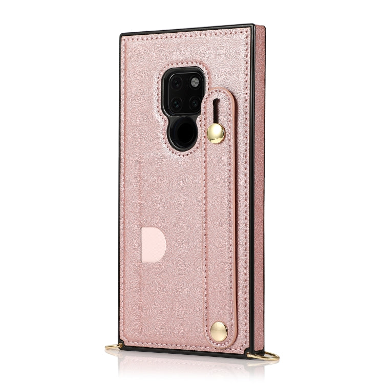Wrist Strap PU+TPU Shockproof Protective Case with Crossbody Lanyard & Holder & Card Slot, For Huawei Mate 20, For Huawei Mate 20 Lite, For Huawei Mate 20 Pro, For Huawei Mate 30, For Huawei P30, For Huawei P30 Lite, For Huawei P30 Pro, For Huawei P40�...