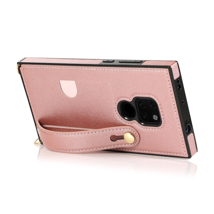 Wrist Strap PU+TPU Shockproof Protective Case with Crossbody Lanyard & Holder & Card Slot, For Huawei Mate 20, For Huawei Mate 20 Lite, For Huawei Mate 20 Pro, For Huawei Mate 30, For Huawei P30, For Huawei P30 Lite, For Huawei P30 Pro, For Huawei P40�...