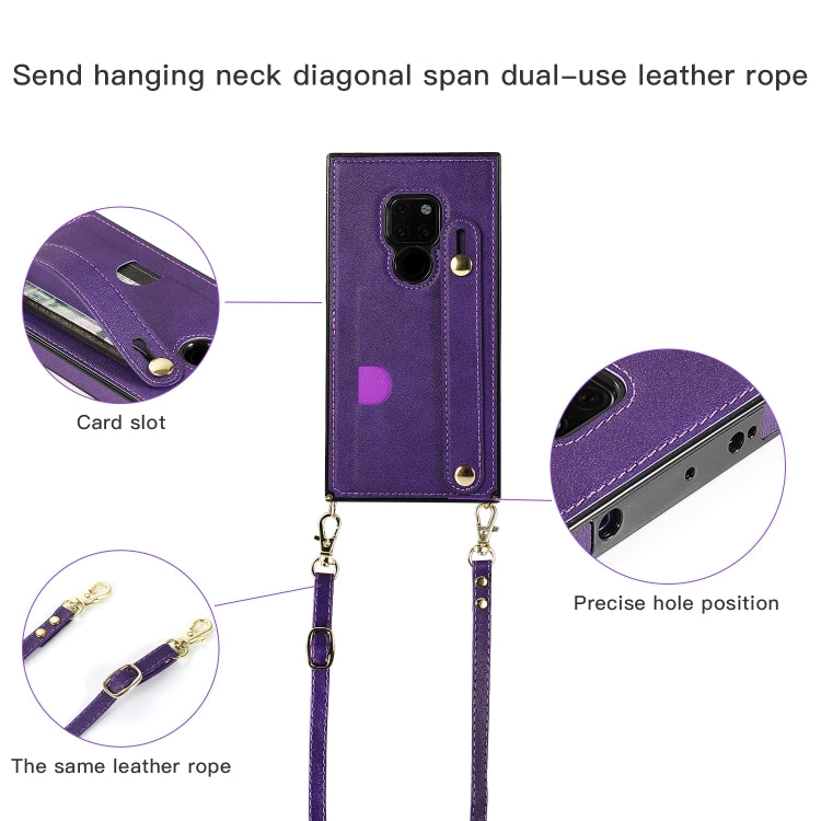 Wrist Strap PU+TPU Shockproof Protective Case with Crossbody Lanyard & Holder & Card Slot, For Huawei Mate 20, For Huawei Mate 20 Lite, For Huawei Mate 20 Pro, For Huawei Mate 30, For Huawei P30, For Huawei P30 Lite, For Huawei P30 Pro, For Huawei P40�...
