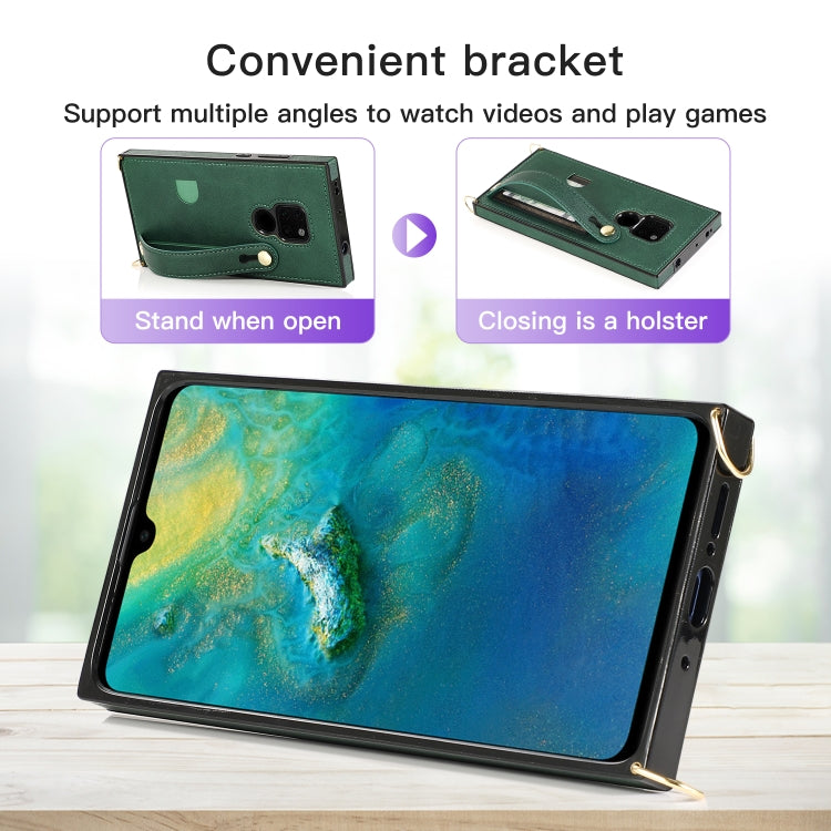 Wrist Strap PU+TPU Shockproof Protective Case with Crossbody Lanyard & Holder & Card Slot, For Huawei Mate 20, For Huawei Mate 20 Lite, For Huawei Mate 20 Pro, For Huawei Mate 30, For Huawei P30, For Huawei P30 Lite, For Huawei P30 Pro, For Huawei P40�...