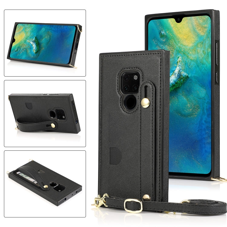 Wrist Strap PU+TPU Shockproof Protective Case with Crossbody Lanyard & Holder & Card Slot, For Huawei Mate 20, For Huawei Mate 20 Lite, For Huawei Mate 20 Pro, For Huawei Mate 30, For Huawei P30, For Huawei P30 Lite, For Huawei P30 Pro, For Huawei P40�...