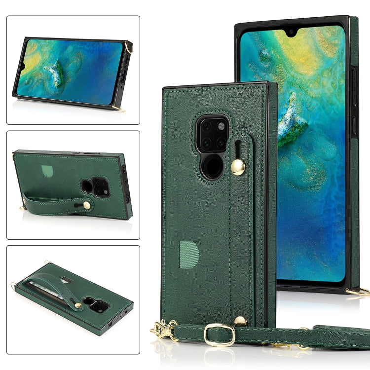 Wrist Strap PU+TPU Shockproof Protective Case with Crossbody Lanyard & Holder & Card Slot, For Huawei Mate 20, For Huawei Mate 20 Lite, For Huawei Mate 20 Pro, For Huawei Mate 30, For Huawei P30, For Huawei P30 Lite, For Huawei P30 Pro, For Huawei P40�...