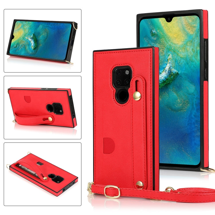 Wrist Strap PU+TPU Shockproof Protective Case with Crossbody Lanyard & Holder & Card Slot, For Huawei Mate 20, For Huawei Mate 20 Lite, For Huawei Mate 20 Pro, For Huawei Mate 30, For Huawei P30, For Huawei P30 Lite, For Huawei P30 Pro, For Huawei P40�...