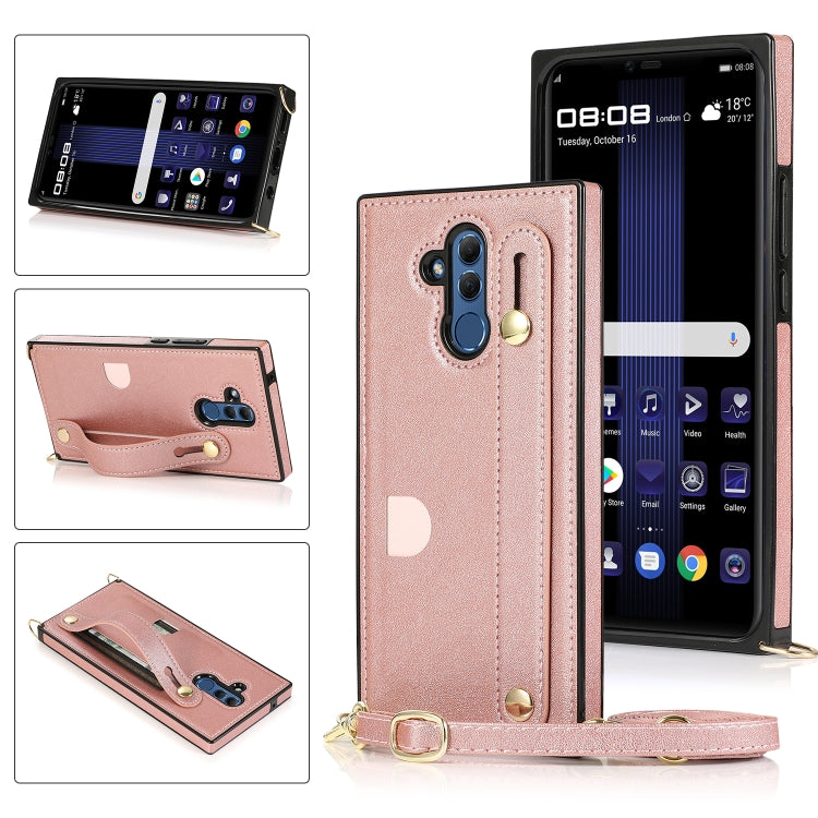 Wrist Strap PU+TPU Shockproof Protective Case with Crossbody Lanyard & Holder & Card Slot, For Huawei Mate 20, For Huawei Mate 20 Lite, For Huawei Mate 20 Pro, For Huawei Mate 30, For Huawei P30, For Huawei P30 Lite, For Huawei P30 Pro, For Huawei P40�...
