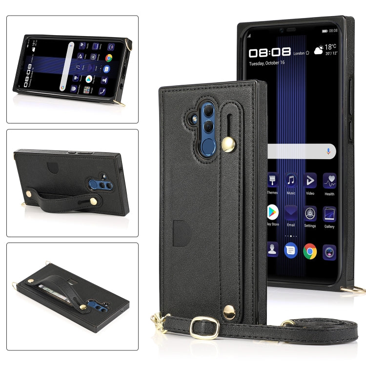 Wrist Strap PU+TPU Shockproof Protective Case with Crossbody Lanyard & Holder & Card Slot, For Huawei Mate 20, For Huawei Mate 20 Lite, For Huawei Mate 20 Pro, For Huawei Mate 30, For Huawei P30, For Huawei P30 Lite, For Huawei P30 Pro, For Huawei P40�...