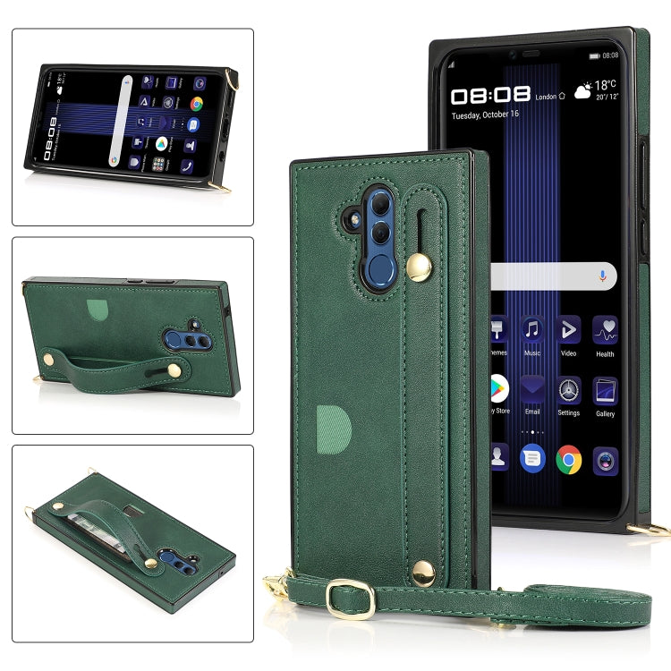 Wrist Strap PU+TPU Shockproof Protective Case with Crossbody Lanyard & Holder & Card Slot, For Huawei Mate 20, For Huawei Mate 20 Lite, For Huawei Mate 20 Pro, For Huawei Mate 30, For Huawei P30, For Huawei P30 Lite, For Huawei P30 Pro, For Huawei P40�...