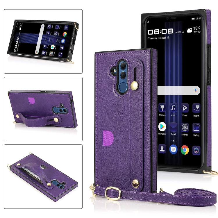 Wrist Strap PU+TPU Shockproof Protective Case with Crossbody Lanyard & Holder & Card Slot, For Huawei Mate 20, For Huawei Mate 20 Lite, For Huawei Mate 20 Pro, For Huawei Mate 30, For Huawei P30, For Huawei P30 Lite, For Huawei P30 Pro, For Huawei P40�...