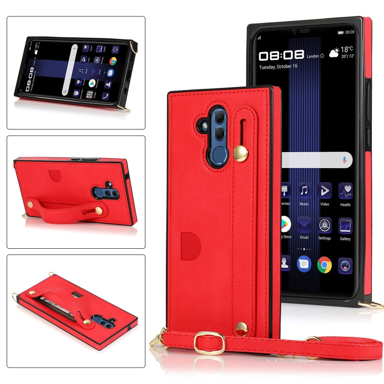 Wrist Strap PU+TPU Shockproof Protective Case with Crossbody Lanyard & Holder & Card Slot, For Huawei Mate 20, For Huawei Mate 20 Lite, For Huawei Mate 20 Pro, For Huawei Mate 30, For Huawei P30, For Huawei P30 Lite, For Huawei P30 Pro, For Huawei P40�...