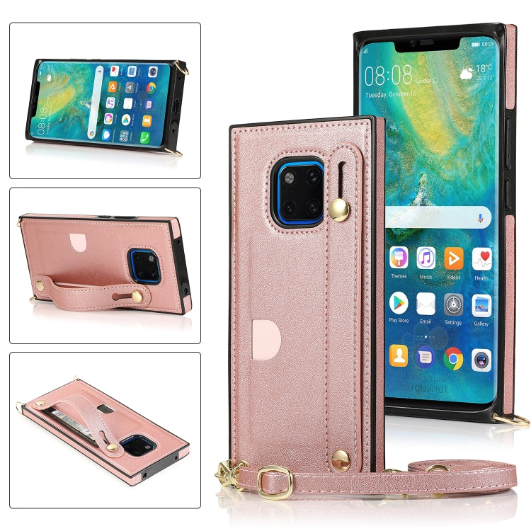 Wrist Strap PU+TPU Shockproof Protective Case with Crossbody Lanyard & Holder & Card Slot, For Huawei Mate 20, For Huawei Mate 20 Lite, For Huawei Mate 20 Pro, For Huawei Mate 30, For Huawei P30, For Huawei P30 Lite, For Huawei P30 Pro, For Huawei P40�...