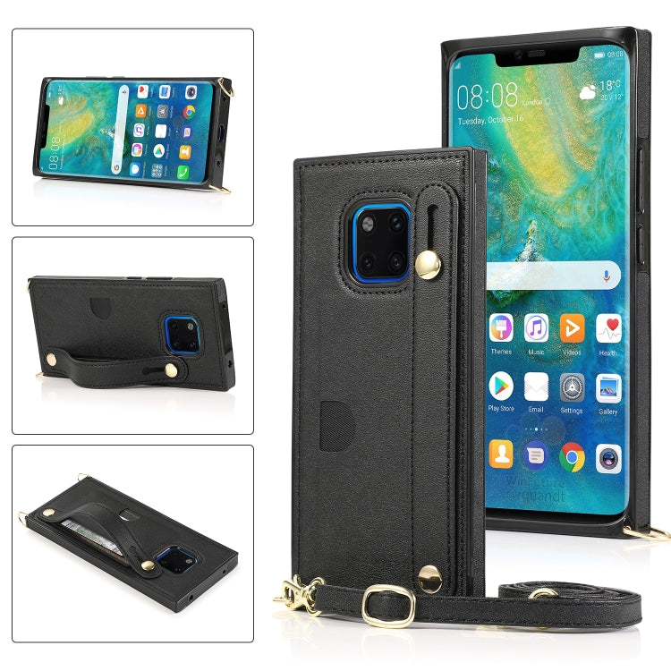 Wrist Strap PU+TPU Shockproof Protective Case with Crossbody Lanyard & Holder & Card Slot, For Huawei Mate 20, For Huawei Mate 20 Lite, For Huawei Mate 20 Pro, For Huawei Mate 30, For Huawei P30, For Huawei P30 Lite, For Huawei P30 Pro, For Huawei P40�...