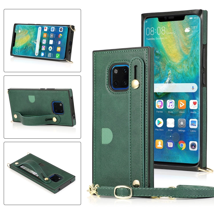 Wrist Strap PU+TPU Shockproof Protective Case with Crossbody Lanyard & Holder & Card Slot, For Huawei Mate 20, For Huawei Mate 20 Lite, For Huawei Mate 20 Pro, For Huawei Mate 30, For Huawei P30, For Huawei P30 Lite, For Huawei P30 Pro, For Huawei P40�...