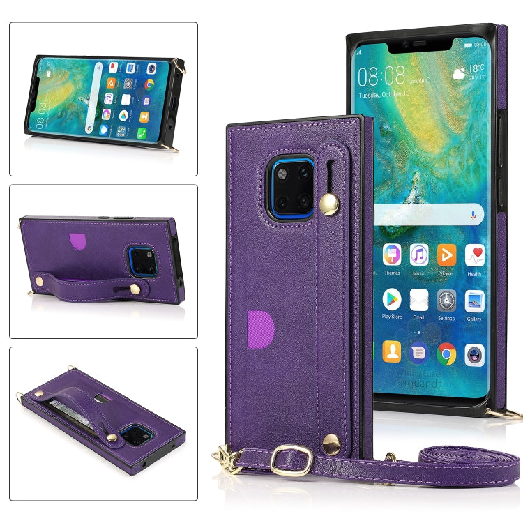 Wrist Strap PU+TPU Shockproof Protective Case with Crossbody Lanyard & Holder & Card Slot, For Huawei Mate 20, For Huawei Mate 20 Lite, For Huawei Mate 20 Pro, For Huawei Mate 30, For Huawei P30, For Huawei P30 Lite, For Huawei P30 Pro, For Huawei P40�...