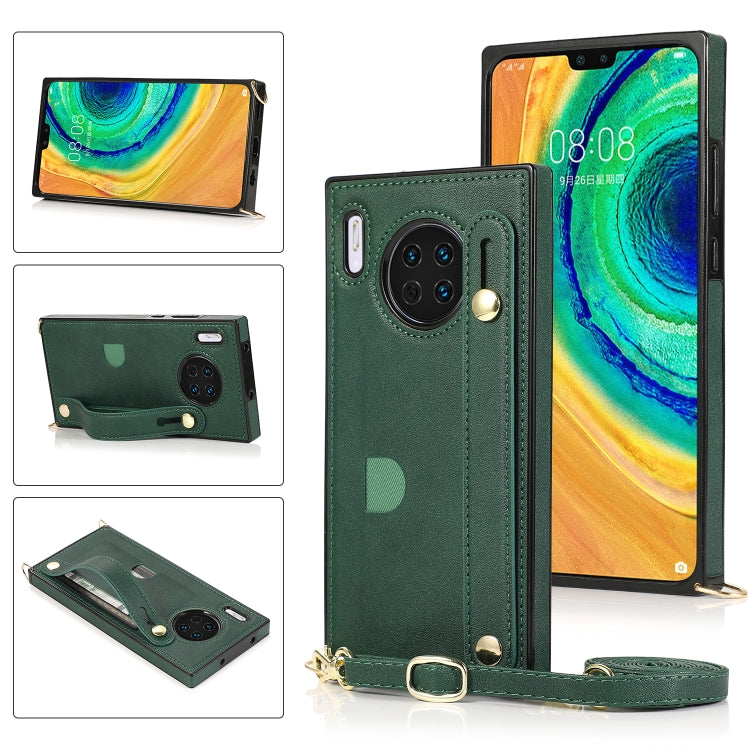 Wrist Strap PU+TPU Shockproof Protective Case with Crossbody Lanyard & Holder & Card Slot, For Huawei Mate 20, For Huawei Mate 20 Lite, For Huawei Mate 20 Pro, For Huawei Mate 30, For Huawei P30, For Huawei P30 Lite, For Huawei P30 Pro, For Huawei P40�...
