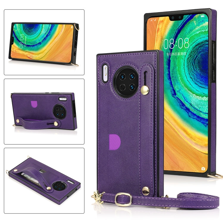 Wrist Strap PU+TPU Shockproof Protective Case with Crossbody Lanyard & Holder & Card Slot, For Huawei Mate 20, For Huawei Mate 20 Lite, For Huawei Mate 20 Pro, For Huawei Mate 30, For Huawei P30, For Huawei P30 Lite, For Huawei P30 Pro, For Huawei P40�...