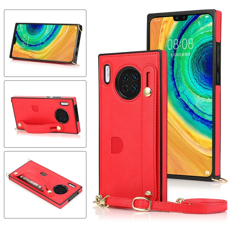 Wrist Strap PU+TPU Shockproof Protective Case with Crossbody Lanyard & Holder & Card Slot, For Huawei Mate 20, For Huawei Mate 20 Lite, For Huawei Mate 20 Pro, For Huawei Mate 30, For Huawei P30, For Huawei P30 Lite, For Huawei P30 Pro, For Huawei P40�...