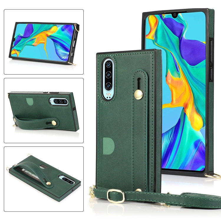 Wrist Strap PU+TPU Shockproof Protective Case with Crossbody Lanyard & Holder & Card Slot, For Huawei Mate 20, For Huawei Mate 20 Lite, For Huawei Mate 20 Pro, For Huawei Mate 30, For Huawei P30, For Huawei P30 Lite, For Huawei P30 Pro, For Huawei P40�...
