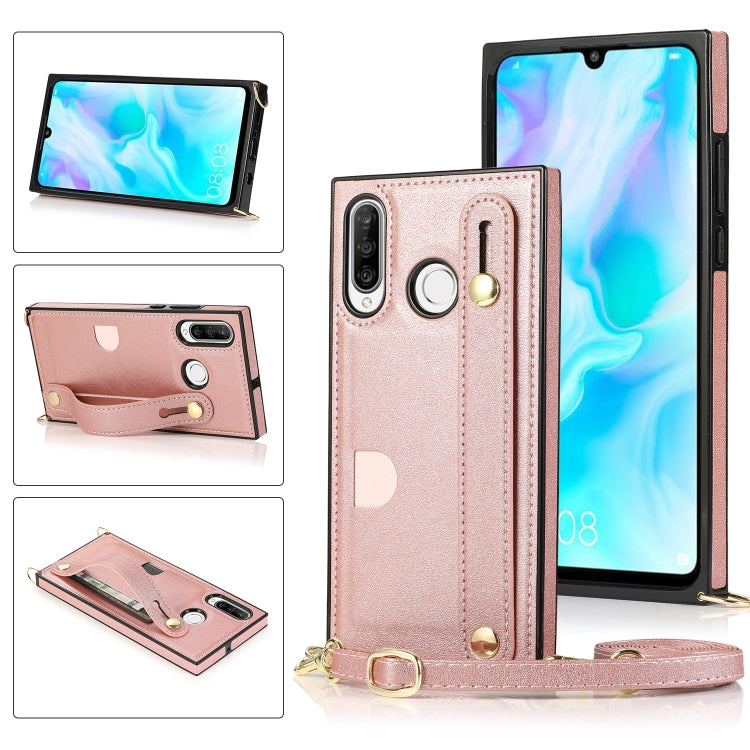 Wrist Strap PU+TPU Shockproof Protective Case with Crossbody Lanyard & Holder & Card Slot, For Huawei Mate 20, For Huawei Mate 20 Lite, For Huawei Mate 20 Pro, For Huawei Mate 30, For Huawei P30, For Huawei P30 Lite, For Huawei P30 Pro, For Huawei P40�...