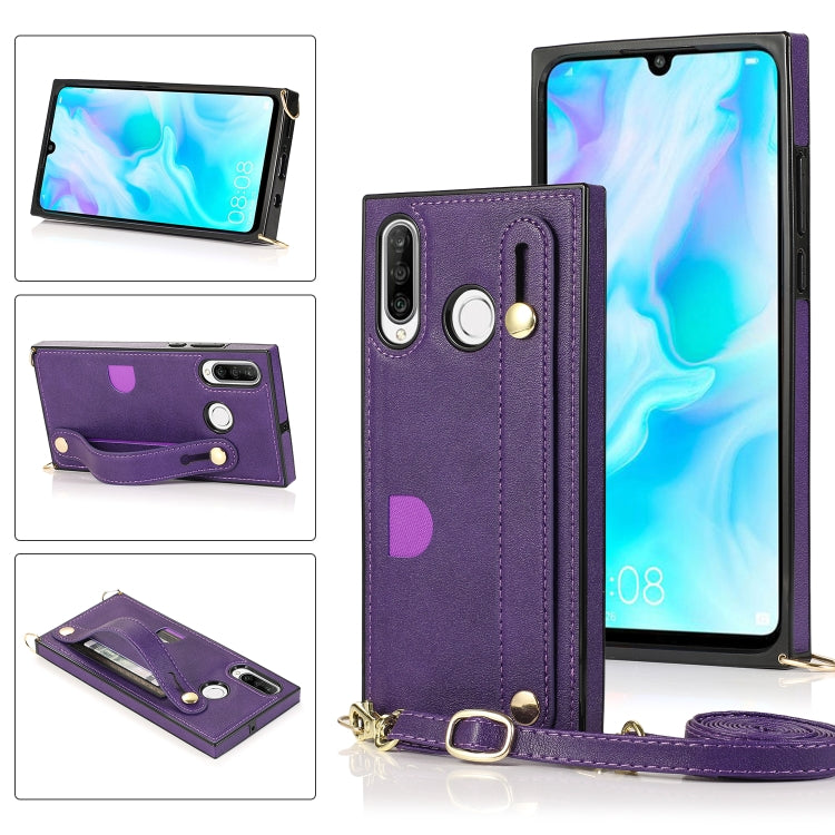 Wrist Strap PU+TPU Shockproof Protective Case with Crossbody Lanyard & Holder & Card Slot, For Huawei Mate 20, For Huawei Mate 20 Lite, For Huawei Mate 20 Pro, For Huawei Mate 30, For Huawei P30, For Huawei P30 Lite, For Huawei P30 Pro, For Huawei P40�...