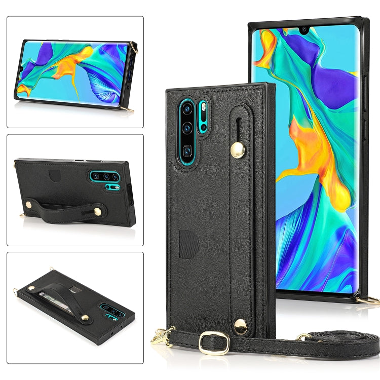 Wrist Strap PU+TPU Shockproof Protective Case with Crossbody Lanyard & Holder & Card Slot, For Huawei Mate 20, For Huawei Mate 20 Lite, For Huawei Mate 20 Pro, For Huawei Mate 30, For Huawei P30, For Huawei P30 Lite, For Huawei P30 Pro, For Huawei P40�...
