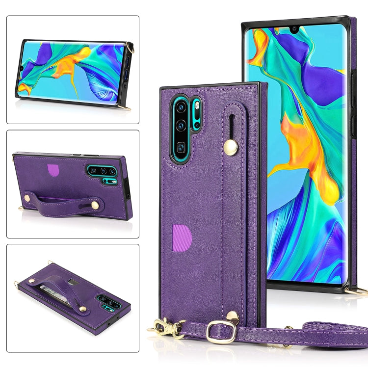 Wrist Strap PU+TPU Shockproof Protective Case with Crossbody Lanyard & Holder & Card Slot, For Huawei Mate 20, For Huawei Mate 20 Lite, For Huawei Mate 20 Pro, For Huawei Mate 30, For Huawei P30, For Huawei P30 Lite, For Huawei P30 Pro, For Huawei P40�...