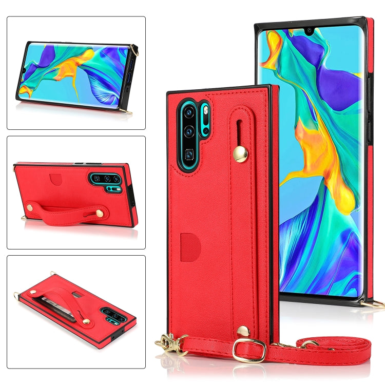 Wrist Strap PU+TPU Shockproof Protective Case with Crossbody Lanyard & Holder & Card Slot, For Huawei Mate 20, For Huawei Mate 20 Lite, For Huawei Mate 20 Pro, For Huawei Mate 30, For Huawei P30, For Huawei P30 Lite, For Huawei P30 Pro, For Huawei P40�...