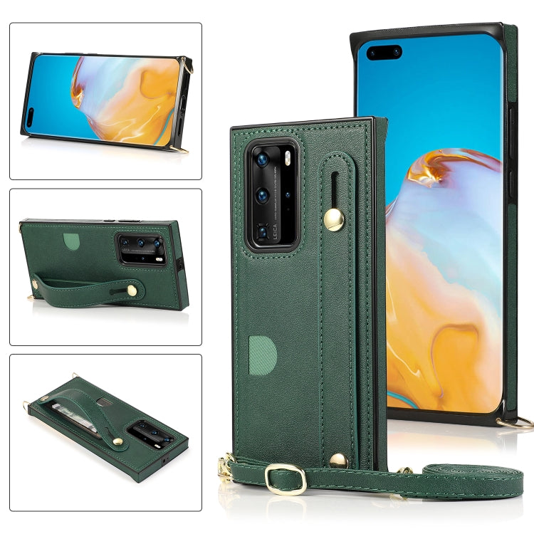 Wrist Strap PU+TPU Shockproof Protective Case with Crossbody Lanyard & Holder & Card Slot, For Huawei Mate 20, For Huawei Mate 20 Lite, For Huawei Mate 20 Pro, For Huawei Mate 30, For Huawei P30, For Huawei P30 Lite, For Huawei P30 Pro, For Huawei P40�...