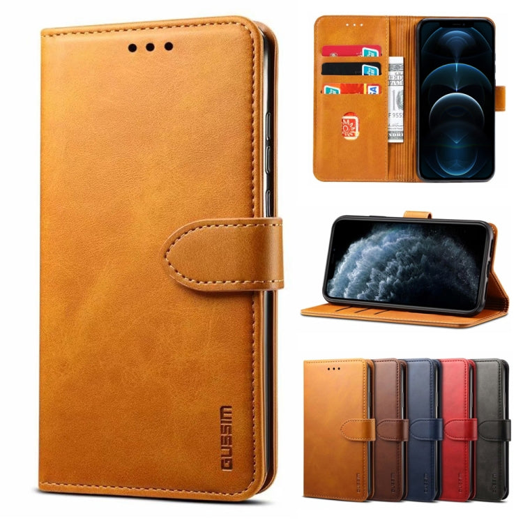 GUSSIM Business Style Horizontal Flip Leather Case with Holder & Card Slots & Wallet