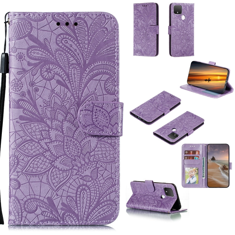 Lace Flower Horizontal Flip Leather Case with Holder & Card Slots & Wallet & Photo Frame, For LG K41S / K51S, For LG K61, For Motorola Moto E (2020) / Moto E7, For Motorola Moto Edge+, For Motorola Moto G Stylus, For Motorola Moto G5 Plus 5G�����������...