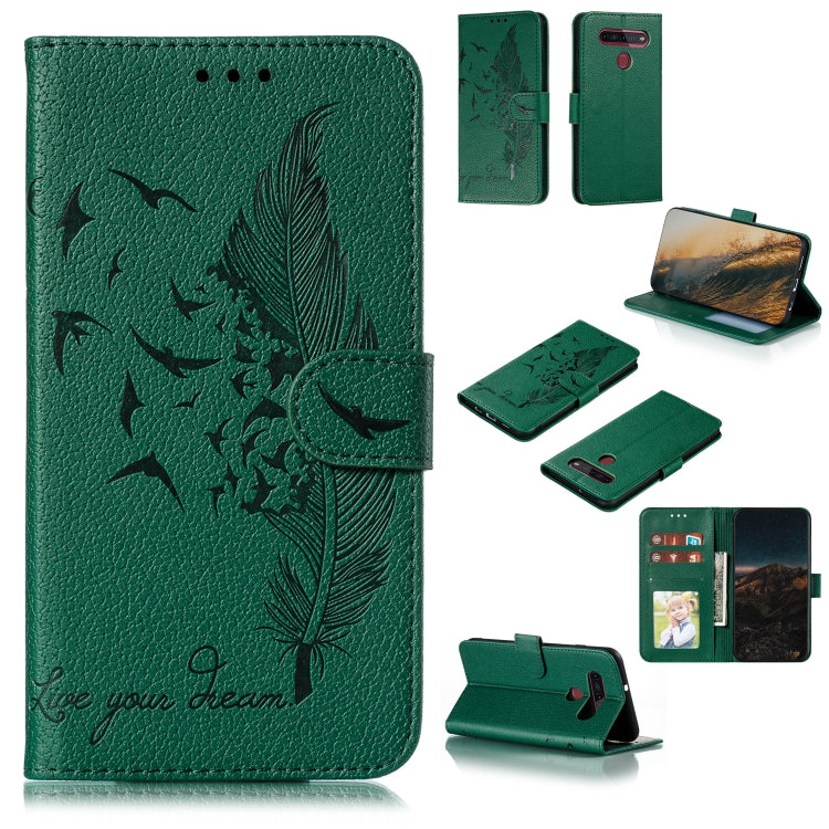 Feather Pattern Litchi Texture Horizontal Flip Leather Case with Wallet & Holder & Card Slots, For LG K41S / K51S, For LG K61, For Huawei Enjoy 20, For Motorola Moto G Stylus, For Google Pixel 5, For Motorola Moto G5 Plus 5G, For Google Pixel 5 XL�����...
