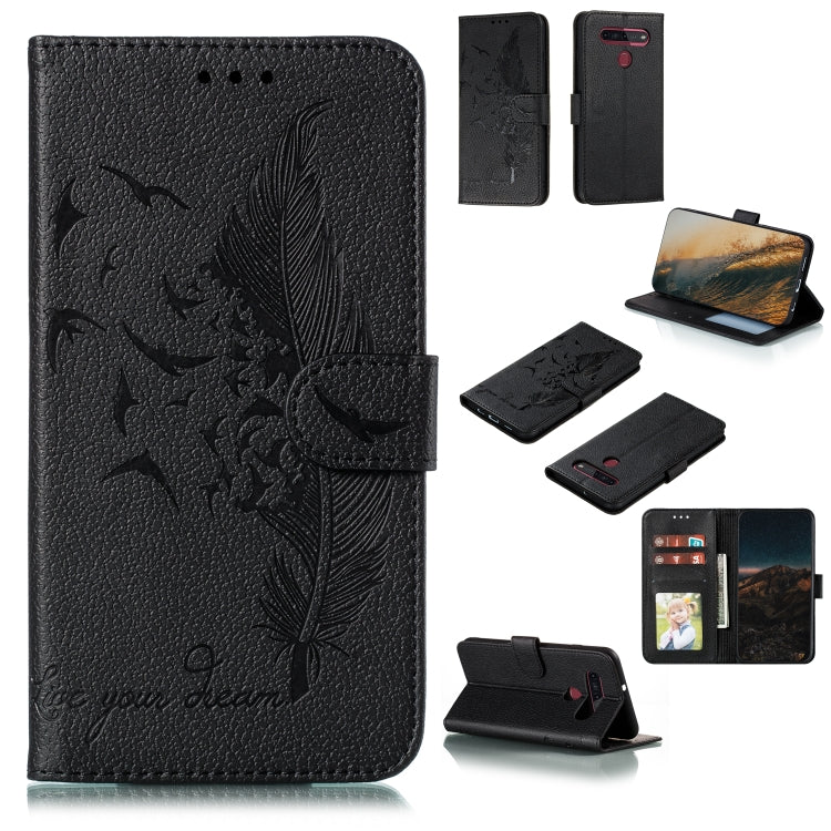 Feather Pattern Litchi Texture Horizontal Flip Leather Case with Wallet & Holder & Card Slots, For LG K41S / K51S, For LG K61, For Huawei Enjoy 20, For Motorola Moto G Stylus, For Google Pixel 5, For Motorola Moto G5 Plus 5G, For Google Pixel 5 XL�����...