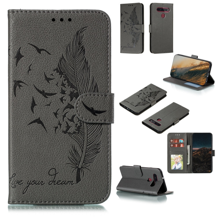 Feather Pattern Litchi Texture Horizontal Flip Leather Case with Wallet & Holder & Card Slots, For LG K41S / K51S, For LG K61, For Huawei Enjoy 20, For Motorola Moto G Stylus, For Google Pixel 5, For Motorola Moto G5 Plus 5G, For Google Pixel 5 XL�����...