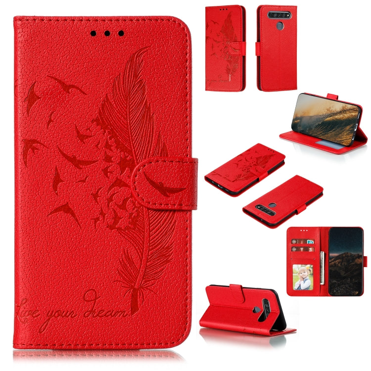 Feather Pattern Litchi Texture Horizontal Flip Leather Case with Wallet & Holder & Card Slots, For LG K41S / K51S, For LG K61, For Huawei Enjoy 20, For Motorola Moto G Stylus, For Google Pixel 5, For Motorola Moto G5 Plus 5G, For Google Pixel 5 XL�����...