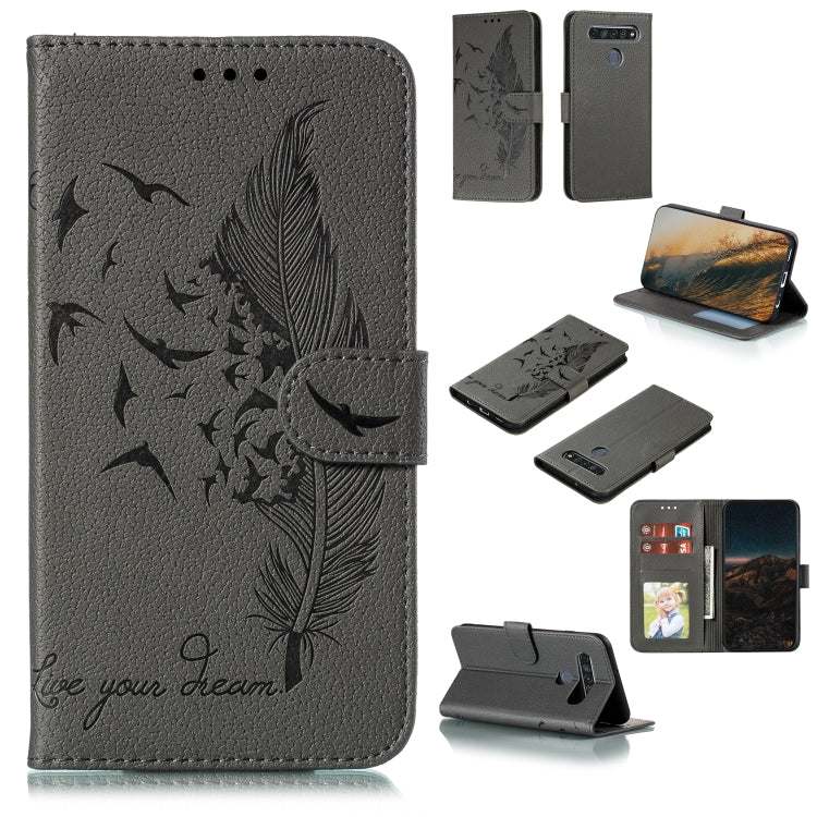 Feather Pattern Litchi Texture Horizontal Flip Leather Case with Wallet & Holder & Card Slots, For LG K41S / K51S, For LG K61, For Huawei Enjoy 20, For Motorola Moto G Stylus, For Google Pixel 5, For Motorola Moto G5 Plus 5G, For Google Pixel 5 XL�����...