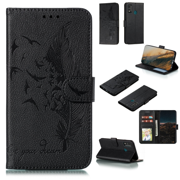 Feather Pattern Litchi Texture Horizontal Flip Leather Case with Wallet & Holder & Card Slots, For LG K41S / K51S, For LG K61, For Huawei Enjoy 20, For Motorola Moto G Stylus, For Google Pixel 5, For Motorola Moto G5 Plus 5G, For Google Pixel 5 XL�����...